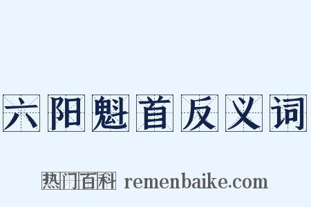 六阳魁首反义词是什么意思的图片